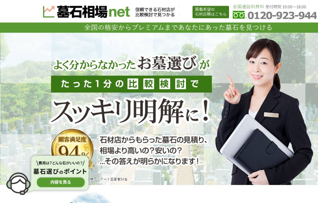 墓石相場net公式サイトの無料一括見積もり案内