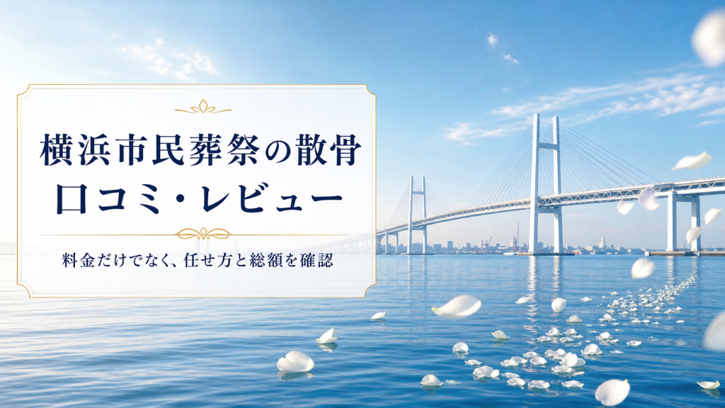 横浜市民葬祭の散骨口コミ・レビュー記事のアイキャッチ